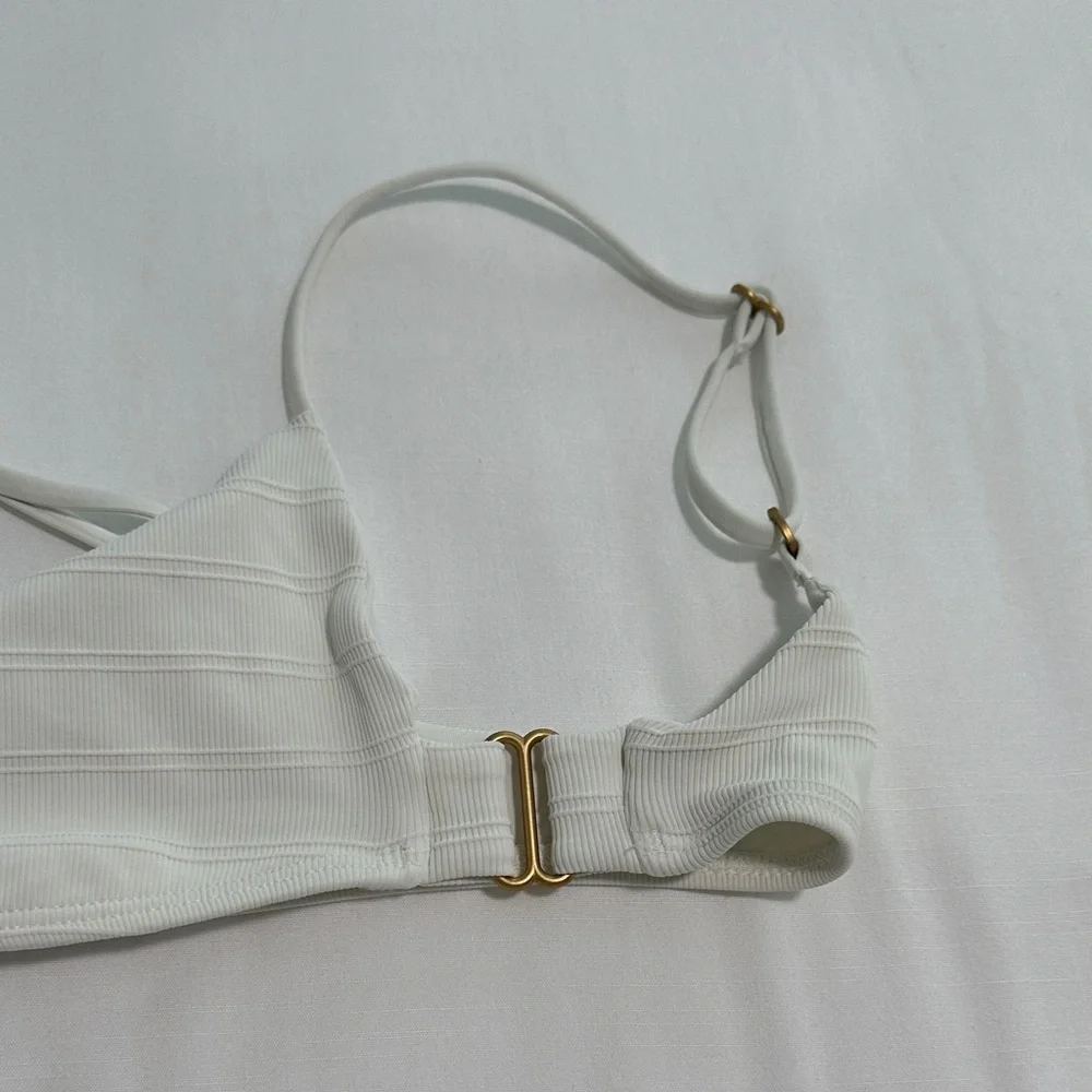 White Ribbed Bikini Set - Picture 2 of 5